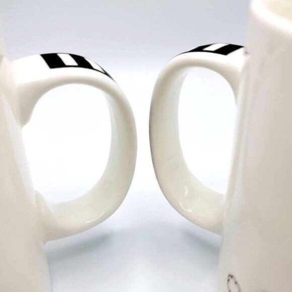 Savinio Designs Fifi Poodles Dogs 2 Mug Set 4" Live To Shop Shop To Live Purse - Picture 2 of 11